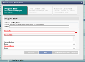 New job order wizard step 1